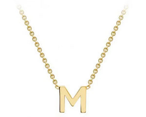 9ct Yellow Gold Initial 'M' Pendant #