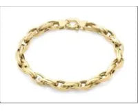 9ct Yellow Gold Chain Link Bracelet 18.5cm #24934