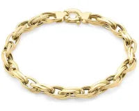 9ct Yellow Gold Chain Link Bracelet 18.5cm #24934