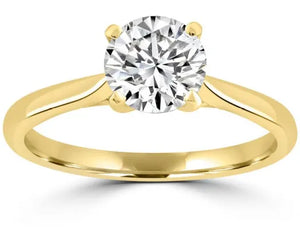 18ct Yellow Gold 1.50ct Round Diamond Ring #25165