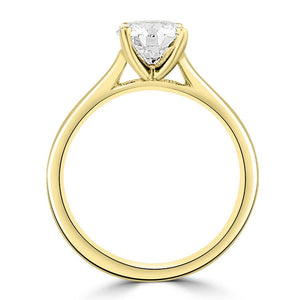 18ct Yellow Gold 1.00ct Round lab Grown Diamond Ring #25129