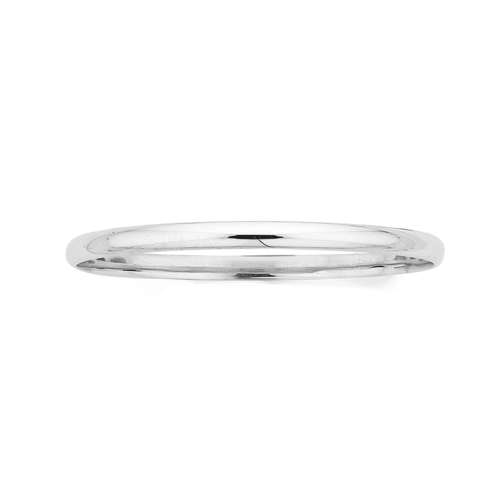 Sterling Silver Half Round 6 x 1.8mm Bangle #