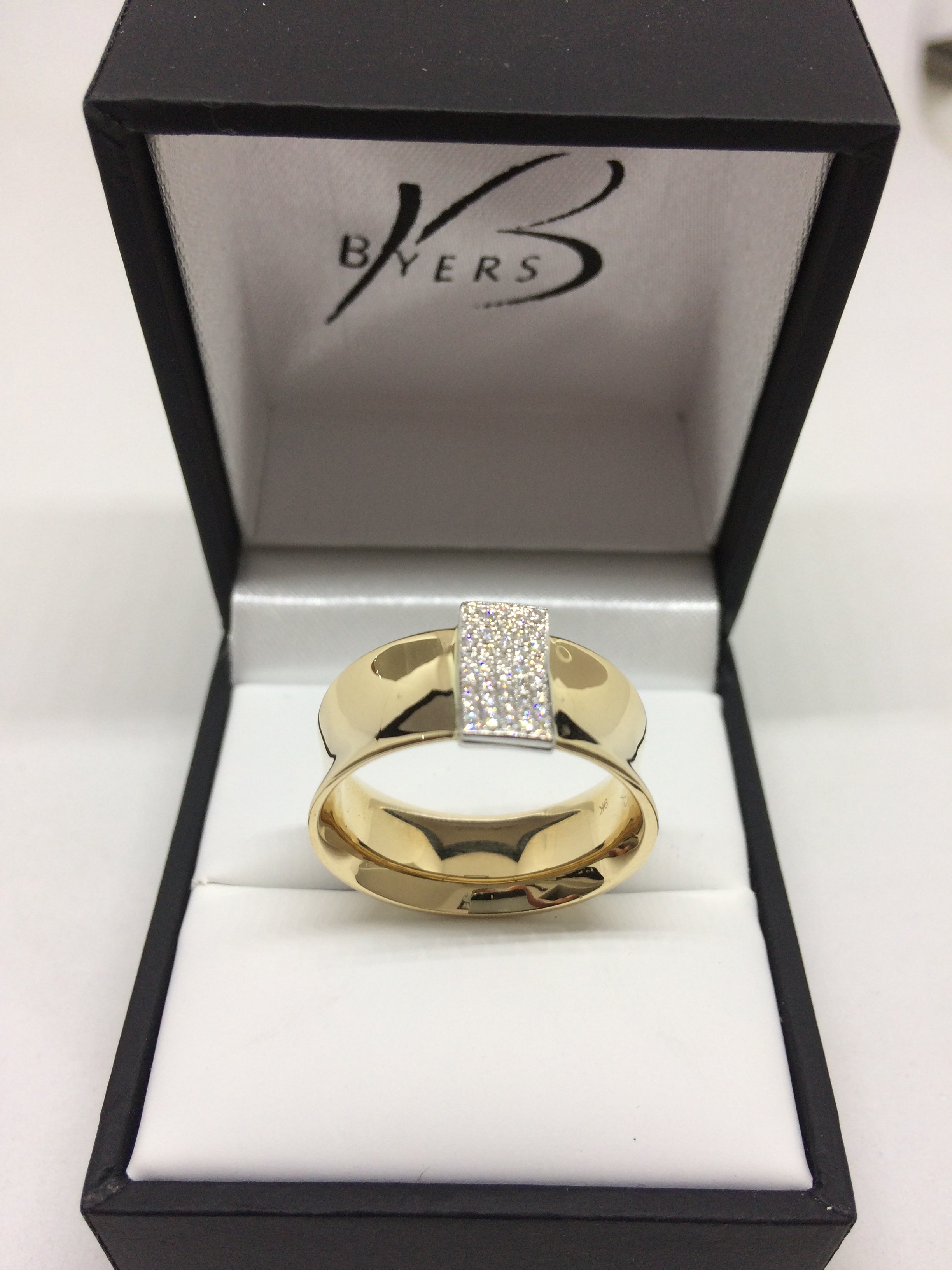 9ct Yellow Gold Diamond Pave Set Dress Ring TDW: .25 Carats #23266