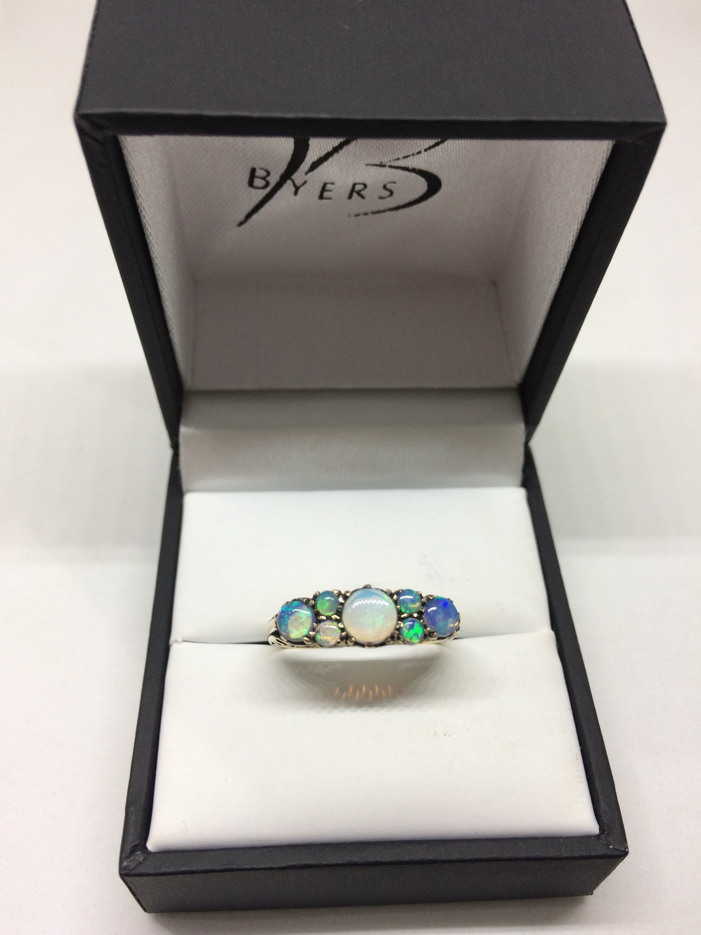 9ct Yellow Gold Opal Antique Style Ring #23757