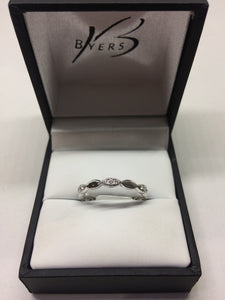 Sterling Silver CZ Band Dress Ring #21723