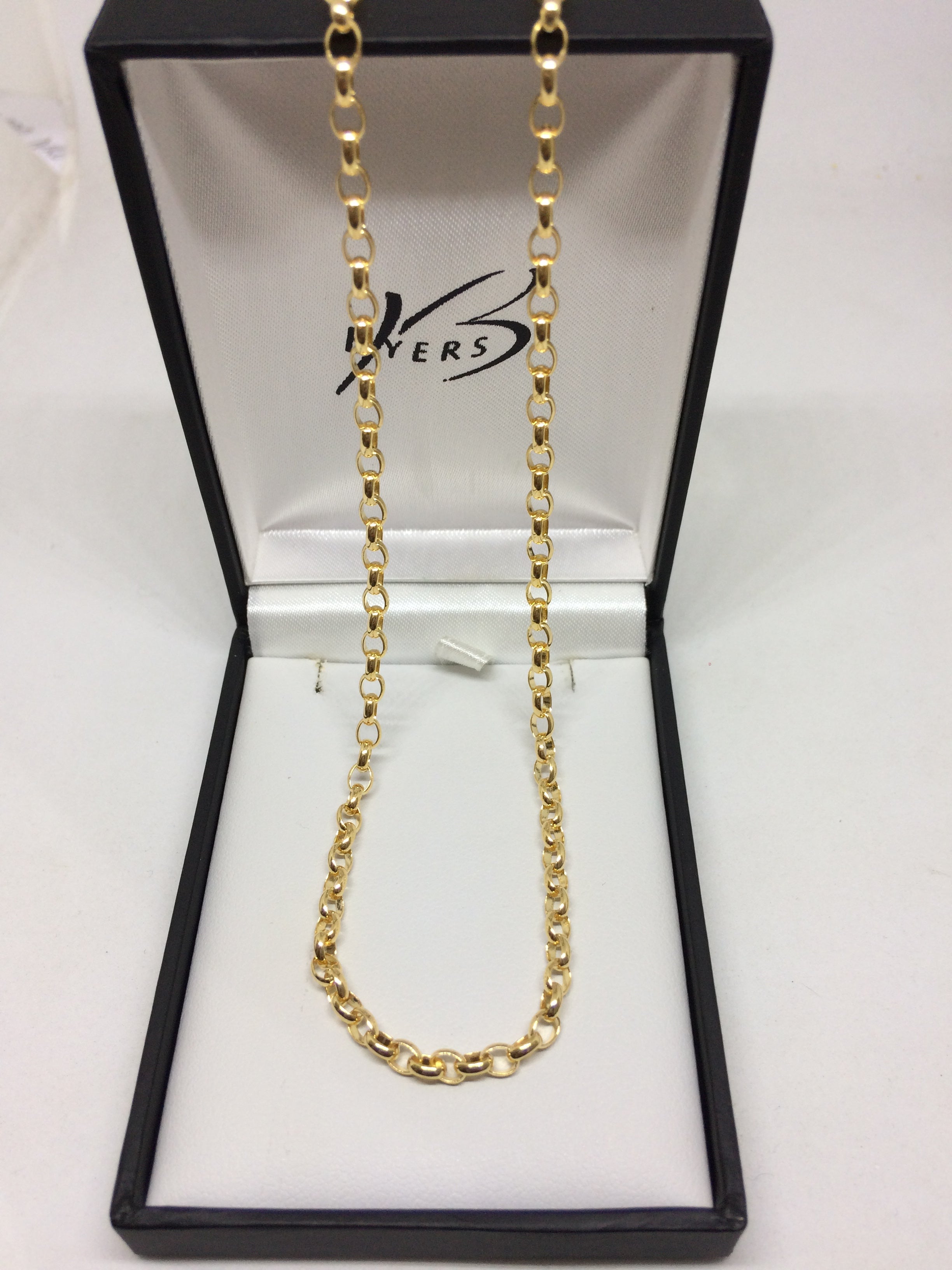 9ct Yellow Gold Oval Belcher Chain 50cm #22537